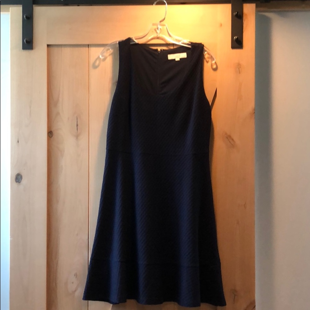 Loft Navy Eyelet Dress